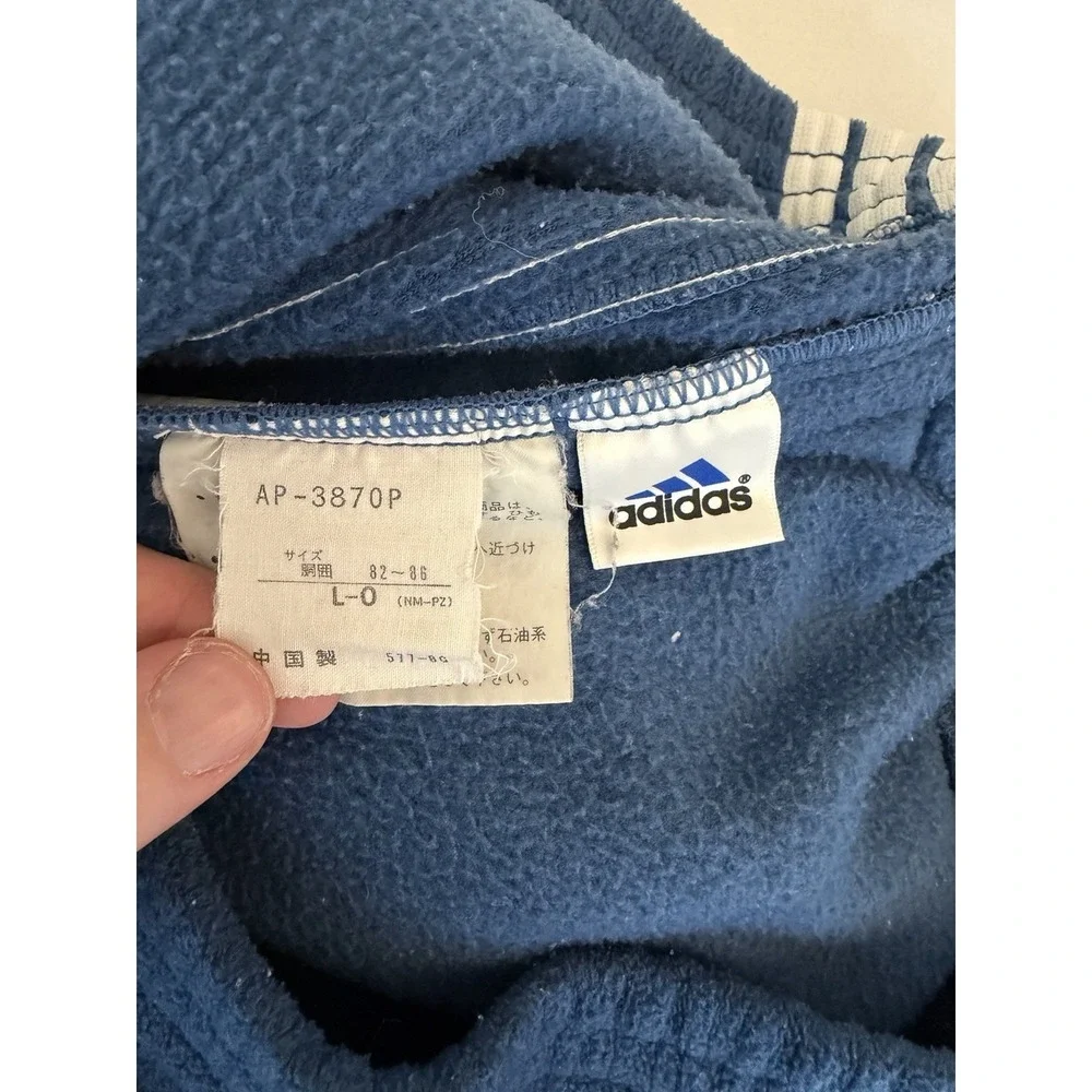 Vintage Adidas Descente Fleece Sweatpants Pants Blue Japan Size L